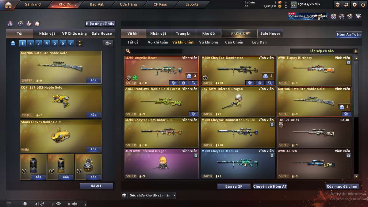 shop acc cf uy tin gia re